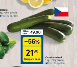 Tesco Cuketa zelená nabídka