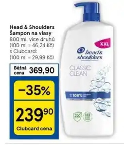 Tesco Head & shoulders šampon na vlasy nabídka
