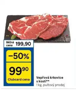 Tesco Vepřová krkovice s kostí nabídka