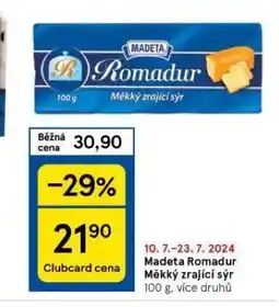 Tesco Madeta romadur nabídka