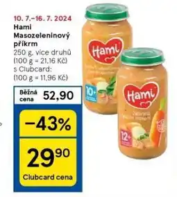 Tesco Hami masozeleninový příkrm nabídka