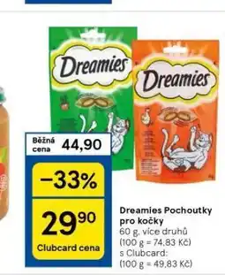 Tesco Dreamies pochoutka pro kočky nabídka