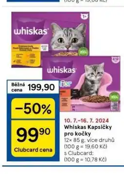 Tesco Whiskas kapsičky pro kočky nabídka