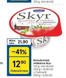 Tesco Bohušovická mlékárna skyr nabídka