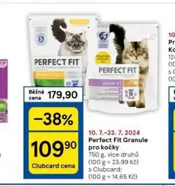 Tesco Perfect fit granule pro kočky nabídka