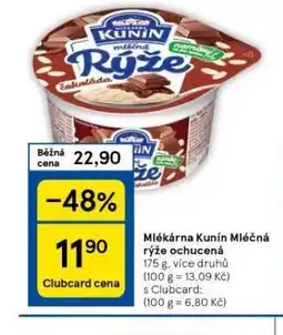 Tesco Kunín mléčná rýže nabídka