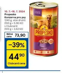 Tesco Propesko konzerva pro psy nabídka