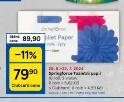 Tesco Springforce toaletní papír nabídka