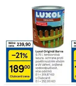 Tesco Luxol originál barva nabídka
