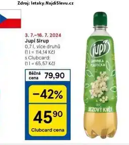 Tesco Jupí sirup nabídka