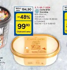 Tesco Zmrzlina carte d'or nabídka