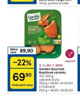 Tesco Garden gourmet rostlinné výrobky nabídka