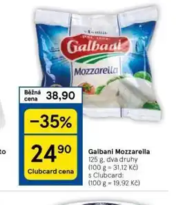 Tesco Galbani mozzarella nabídka
