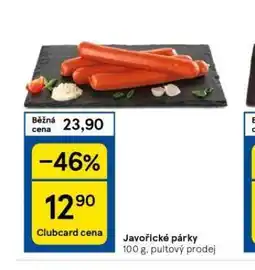 Tesco Javořické párky nabídka