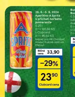 Tesco Aperitivo a spritz nabídka