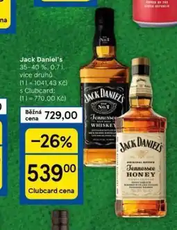 Tesco Jack daniel's nabídka