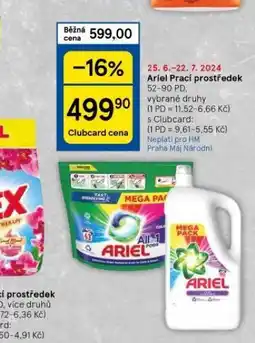 Tesco Ariel prací prostředek nabídka