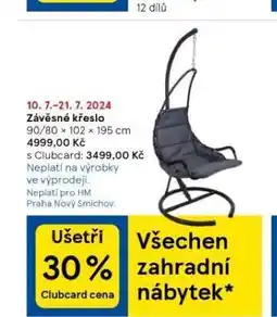 Tesco Závěsné křeslo nabídka