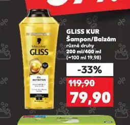 Kaufland Gliss kur šampon, balzám nabídka
