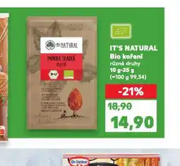 Kaufland It´s natural bio koření nabídka