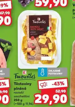 Kaufland Těstoviny plněné nabídka