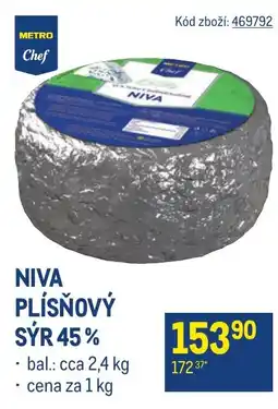 Makro NIVA PLÍSŇOVÝ SÝR 45% nabídka