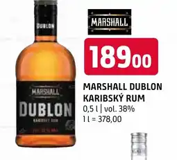 Terno MARSHALL DUBLON KARIBSKÝ RUM 0.5L nabídka