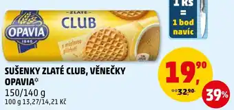 Penny Market SUŠENKY ZLATÉ CLUB, VĚNEČKY OPAVIA nabídka