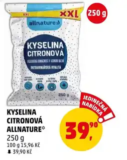 Penny Market KYSELINA CITRONOVÁ ALLNATURE nabídka
