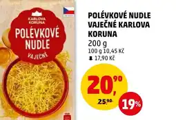 Penny Market POLÉVKOVÉ NUDLE VAJEČNÉ KARLOVA KORUNA nabídka