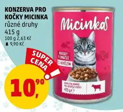 Penny Market KONZERVA PRO KOČKY MICINKA nabídka