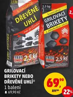 Penny Market GRILOVACÍ BRIKETY NEBO DŘEVĚNÉ UHLÍ nabídka