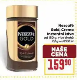 Billa Nescafé Gold, Crema Instantní káva nabídka
