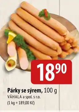 Bala Párky se sýrem, 100 g nabídka