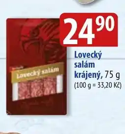 Bala Lovecký salám krájený, 75 g nabídka