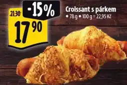 Albert Croissant s párkem nabídka