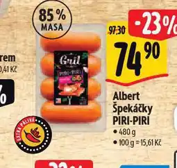 Albert Špekáčky piri-piri nabídka