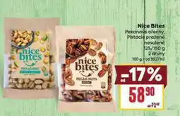 Billa Nice bites pistácie pražené nesolené nabídka