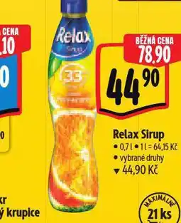 Albert Relax sirup nabídka