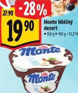 Albert Monte Mléčný dezert nabídka