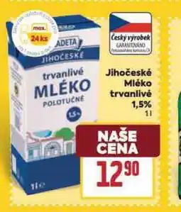 Billa Trvanlivé mléko 1,5% nabídka