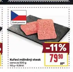 Billa Kuřecí mělněný steak nabídka