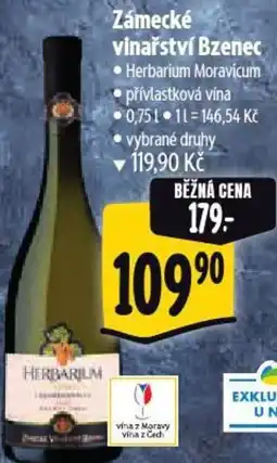 Albert Zámecké vinařství Bzenec nabídka