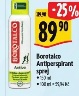 Albert Borotalco Antiperspirant sprej nabídka
