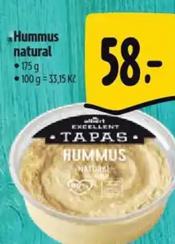 Albert Hummus natural nabídka