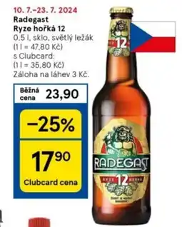 Tesco Radegast Ryze hořká 12 nabídka