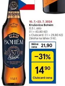 Tesco Krušovice Bohém nabídka