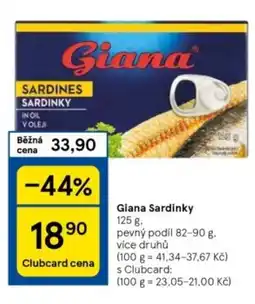 Tesco Giana Sardinky nabídka