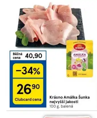 Tesco Krásno Amálka Šunka nejvyšší jakosti 100 g nabídka