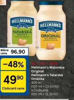 Tesco Hellmann's Majonéza Originál Hellmann's Tatarská Omáčka nabídka